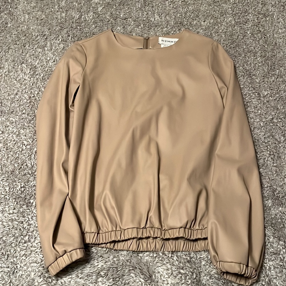 Vegan Leather Top Beige Cream NOMMO